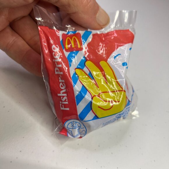 Vintage Fisher Price Purple Ball Rattle McDonalds Toy, Sealed Package 1996 - Picture 3 of 5